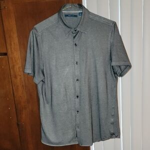 Perry Ellis Gray Casual Button Down Shirt